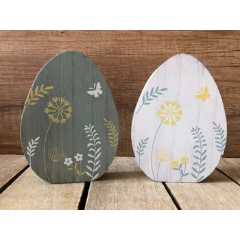 Velikonoční dekorace Dřevěné dekorační malované vajíčko Barva: Modrá