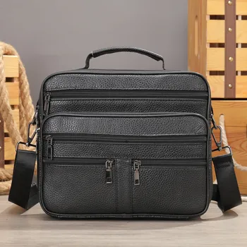 Pánská luxusní brašna z přírodní kůže NW581 Barva (Varianta): Černá