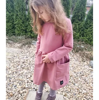 Dívčí šaty Kulišárny Dívčí princess šaty OLDPINK VELIKOST: 110, DÉLKA RUKÁVU: DLOUHÝ RUKÁV