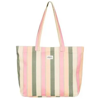 Kabelka Roxy plátěná taška Sweeter Than Honey Agave Green Very Vista Stripe | Béžová | Velikost One Size | 100% bavlna