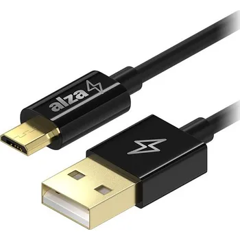 Datový kabel AlzaPower Core USB-A to Micro USB 1m černý
