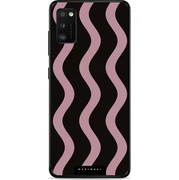 Pouzdro na mobilní telefon Lesklý kryt Mobiwear Glossy - Samsung Galaxy A41 - GA54G Fialové vlnky (Prémiové lesklé pouzdro, obal, kryt Mobiwear Glossy na mobil Samsung Galaxy A41 - GA54G Fialové vlnky, materiál Plast + TPU silikon - krytí po všech stranách, neošoupatelný potisk,)