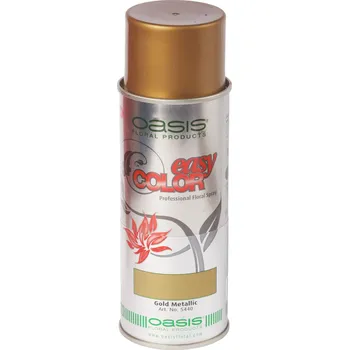 Barva ve spreji Sprej k dekoraci Oasis - barva metalická zlatá 400 ml
