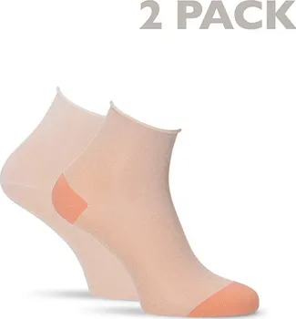 Dámské ponožky Tamaris Bílo-oranžové ponožky 99652 - dvojbalení oranžová 39/42