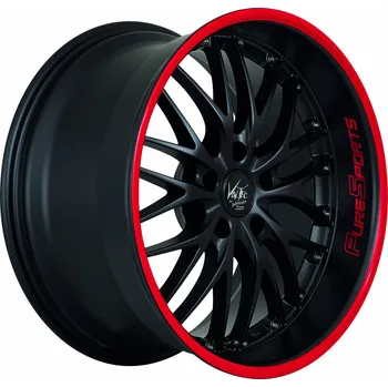 Auto-moto Barracuda VOLTEC T6 Puresports černá matná / červený lem 9×20" 5×112 ET 35