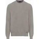 PORSCHE DESIGN Jacquard sweater Svetr společenský žakárový světle šedá (Svetr vyrobený z nejkvalitnější italské bavlny s voštinovým vzorem.)