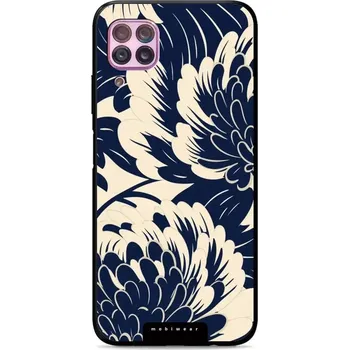 Pouzdro na mobilní telefon Lesklý kryt Mobiwear Glossy - Huawei P40 Lite - GA40G Modré a béžové květy (Prémiové lesklé pouzdro, obal, kryt Mobiwear Glossy na mobil Huawei P40 Lite - GA40G Modré a béžové květy, materiál Plast + TPU silikon - krytí po všech stranách, neošoupatelný)