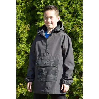 Chlapecká bunda Fantom Softshellová bunda OMBRELLO - SLABÁ - šedý melír KONFEKČNÍ VELIKOST: 116/122