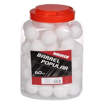 Stolní tenis Merco Barrel Popular pingpongové míčky 40 mm bílé 60 ks