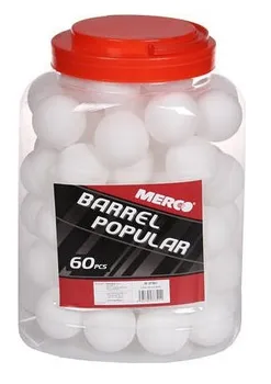 Pingpongový míček Merco Barrel Popular pingpongové míčky 40 mm bílé 60 ks