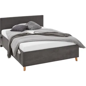 Dětská postel Antracitová manšestrová postel Meise Möbel Cool 140 x 200 cm