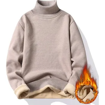 Zateplený rolák s plyšem uvnitř Barva: Béžová, Velikost: XS