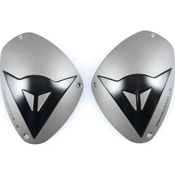 Motocyklový chránič kolene a holeně Dainese Dainese DETS ALUMINUM KNEE kolenní kovové kryty černé/aluminium Černá