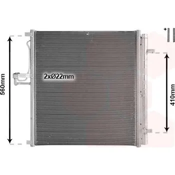 Klimatizace automobilu Kondenzátor, klimatizace VAN WEZEL 18015731
