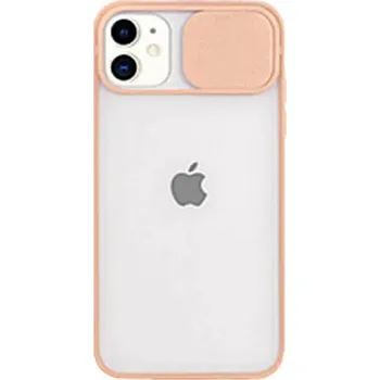 Pouzdro na mobilní telefon Silikonový ochranný obal s posuvným krytem na fotoaparát pro Apple iPhone 12 - tělový