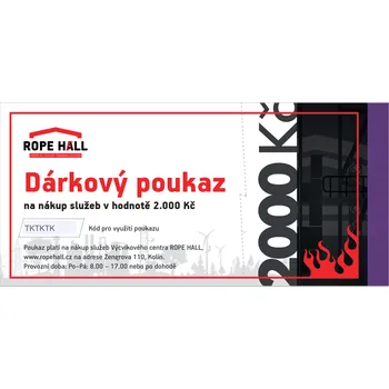 Dárkový potravinový koš worksafety.cz Dárkový poukaz ROPE HALL - 2000 Kč