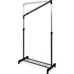 Černý kovový teleskopický pojízdný stojan na oblečení Under Stairs – Compactor ID_1395323