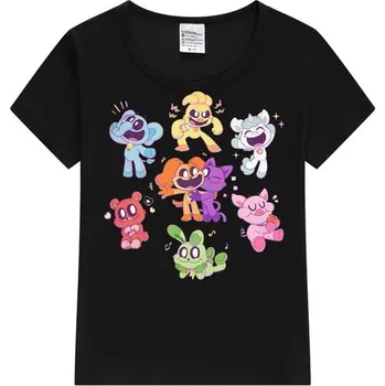 Dívčí tričko Smiling Critters Dětské tričko s potiskem na motivy oblíbených postaviček "Smiling Critters" (vel. 80 - 150) Barva: Černá, Velikost: M 90-100 cm