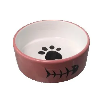 miska pro kočku Miska Magic Cat keramická růžová/bílá