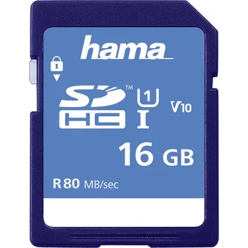 Paměťová karta Hama SDHC 16 GB Class 10 UHS-I (124134)