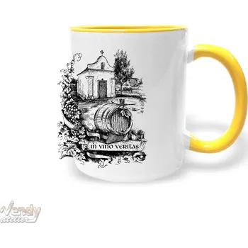 Hrnek - Ve víně je pravda Barva: Žlutá