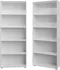 Knihovna Knihovna 5 přihrádek dřevotříska 106616 60 x 31 x 190 cm bílá