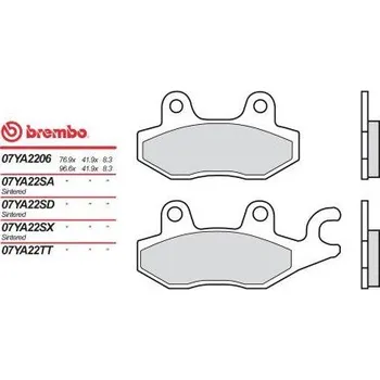 Brzdová destička BREMBO brzdové destičky moto 07YA2206
