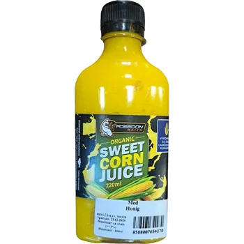 Návnadová surovina POSEIDON BAITS ORGANIC sweet corn juice 220ml - Med