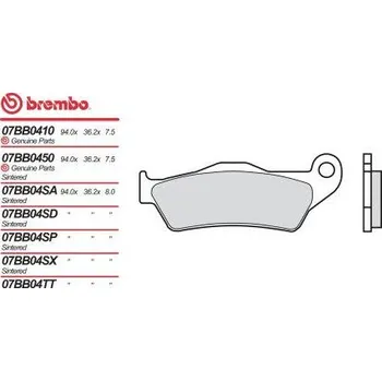 Autodíl BREMBO brzdové destičky moto 07BB04SP