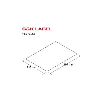 Samolepící etiketa Etikety S&K 1ks na A4, 100 ks
