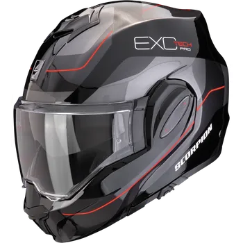 Helma na motorku Scorpion exo-tech evo pro commuta černá/šedá/červená l
