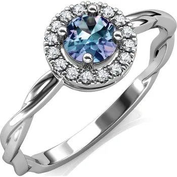 Prsten Royal Fashion stříbrný pozlacený prsten Alexandrit DGRS0023-WG Velikost: 6 (EU: 51-53)