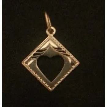Přívěsek Kosočtverec se srdíčkem - přívěsek ze stříbra