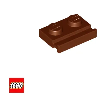 Stavebnice LEGO LEGO® Dílky LEGO Podložka 1x2 S Kolejnicí / 32028 Barva: Světle-Hnědá 32028