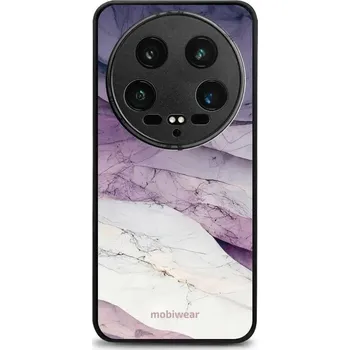 Pouzdro na mobilní telefon Lesklý kryt Mobiwear Glossy - Xiaomi 14 Ultra 5G - G028G - Bílý a fialový mramor (Prémiové lesklé pouzdro, obal, kryt Mobiwear Glossy na mobil Xiaomi 14 Ultra 5G - G028G - Bílý a fialový mramor, materiál Plast + TPU silikon - krytí po všech stranách,)