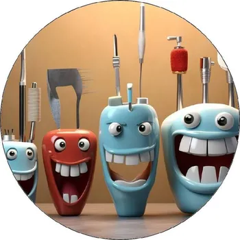 Přisada na vaření a pečení Jedlý papír veselé zoubky 19,5cm