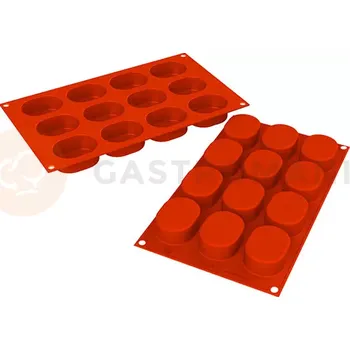 Kuchyňská sůl Silikonová forma na cukrovinky a dezerty SF326 OVALS, 12 hnízdeček | SILIKOMART, Classic Single Portions
