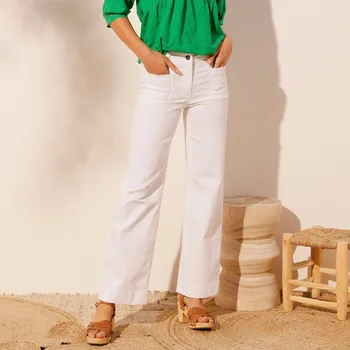 Dámské džíny Blancheporte Rovné široké džíny bílá 42