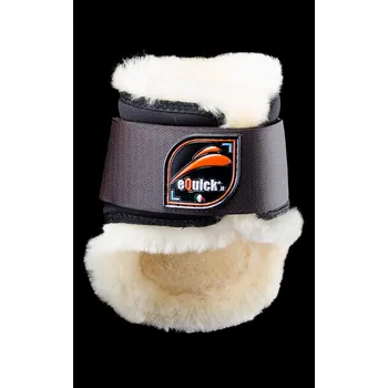 Koňské kamaše EQUICK Light strouhavky s beránkem, L - Černá