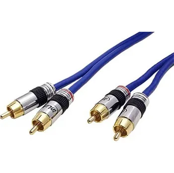 Audio kabel InLine Premium audio kabel 2x cinch(M) - 2x cinch(M), zlacené konektory, 30m, modrý (89730P) - 11.42.3230