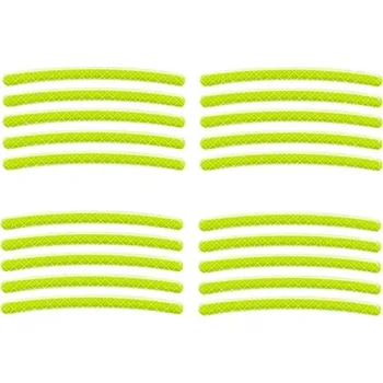 Horské kolo Samolepící reflexní pásky - neonově žluté, 20 kusů