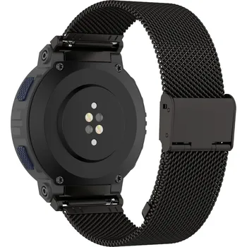 Ostatní příslušenství k chytrým hodinkám eses Kovový řemínek s nastavitelnou sponou pro Amazfit Active Edge - Černý