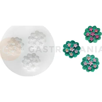 Kuchyňská sůl Silikonová forma na cukrovou hmotu ve tvaru kytic květů - SLK278, 30x30 mm | SILIKOMART, SugarFlex