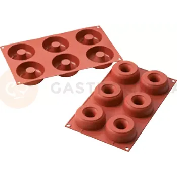 Kuchyňská sůl Forma na cukrovinky a dezerty SF170 DONUTS 6 x donut 75 mm | SILIKOMART, Classic Premium