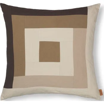Polštář Ferm Living, Dekorativní polštář Border 50 x 50 cm hnědo-pískový - Formadore