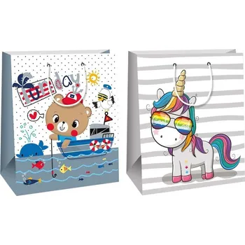 Dárková taška Taška dárková dětská QL, 32,7x26,4x13,6cm - mix morivů