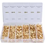 Faston konektory ploché, vel. 2,8/4,8/6,3 mm, měď, krimpovací, sada 600 ks - ASTA