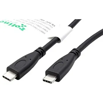 Datový kabel ROLINE GREEN USB 10Gbps (3.2 gen 2) kabel USB C(M)-USB C(M), PD 100W, TPE, 1m, černý - 11.44.9057
