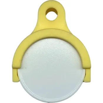 Žeton do nákupního košíku plastový žlutý