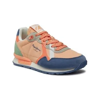 Dámské tenisky Sneakersy Pepe Jeans Brit Print G PGS40001 Oranžová 32